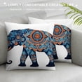 thumbnail image 3 of COMIO  Blue Bohemian Pillow Cover Elephant Hamsavo Chakra Sofa Home Cushion Cover, 3 of 5