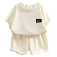 thumbnail image 7 of Bovxnpu Boys Summer Clothing Set Thin Short Sleeve Top Shorts Casual Set for Kids, 7 of 7