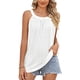 thumbnail image 2 of Camisa camisola fluida,Camiseta para mujer Camisa holgada con cuello redondo y ojales Camisa camisola fruncida con ojales Grado profesional, 2 of 6