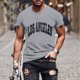 thumbnail image 2 of Camisetas de Manga Larga para Hombres Blusa de Cuello Redondo de Impresión Deportiva, Camiseta de Manga Corta de Moda para la Primavera Y Diaria, 2 of 5