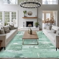 thumbnail image 3 of Large Area Rugs for Living Room Bedroom, Green Abstract 6'x9' Rug Washable Carpet Runner Indoor Outdoor, Vintage Geometric Gradient Oil Painting Modern Non Slip Floor Mats Rug for Kitchen, Playroom, 3 of 8
