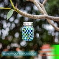 thumbnail image 5 of Mosaic Lights Solar Outdoor Hanging Lanterns, Garden Decor Christmas Gifts for Women Mom Grandma Halloween Decor Lights, Outdoor Waterproof Lights, Garden,Patio,Pathway & Yard Decor, 5 of 7