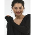 thumbnail image 5 of No Boundaries Textured Button Front Cardigan Sweater, Women's, 5 of 5