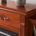 thumbnail image 5 of SEI Furniture Tennyson Smart Bookcase Fireplace in Mahogany, 5 of 5