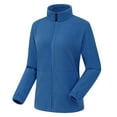 thumbnail image 3 of Yeaiivve Workout Jackets for Women, Full Zip Slim Fit Lightweight Athletic Running Sports Track Jacket with Pockets Blue XL, 3 of 6