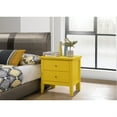 thumbnail image 5 of Passion Furniture PF-G1332-N 24 x 15.5 x 19 in. Primo 2-Drawer Nightstand, Yellow, 5 of 5