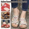 thumbnail image 2 of Summer Flower Sandals Comfort Slide Sandals Beautiful Low Heel Walking Slippers For Women, 2 of 7