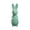 LIGHT BLUE, variant on 9.8in Flocked Easter Bunnies with Bow Ties - Adorable Spring Tabletop Ornaments for Home & Garden Decor.