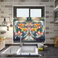 thumbnail image 4 of Yayeee Kitchen Curtains Tier Pair Light Filtering 27"x36" Rod Pocket Short Cafe Window Panel, Colorful Goldfish, 4 of 7