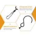thumbnail image 2 of LOLIPPYY 10Pcs Durable Stainless Steel Swivel Hanging Hooks Black for Windbell and Flower Basket Hanging, 2 of 8