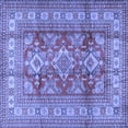 thumbnail image 1 of Ahgly Company Machine Washable Indoor Square Geometric Blue Traditional Area Rugs, 3' Square, 1 of 4