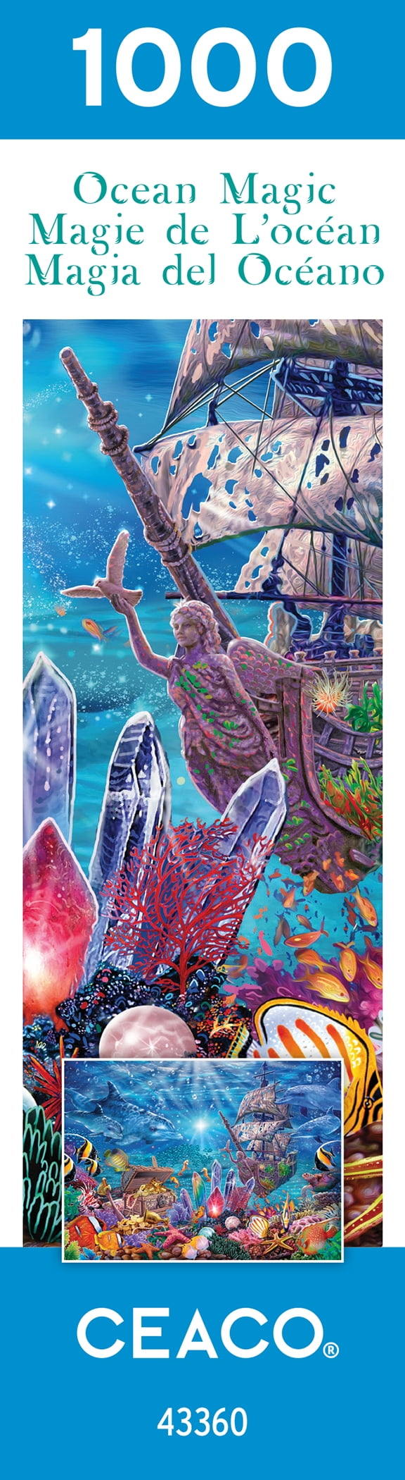 Ceaco 1000-Piece Ocean Magic Treasures of the Sea Interlocking Jigsaw Puzzle