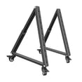 thumbnail image 3 of Soporte móvil para TV de altura, accesorio con ángulo de visión ajustable, negro, con ruedas, soporte rodante para TV, de suelo para para, 3 of 9