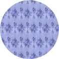 thumbnail image 1 of Ahgly Company Machine Washable Indoor Round Transitional Light Slate Blue Area Rugs, 5' Round, 1 of 7
