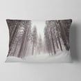 thumbnail image 2 of Designart Winter Scenery in Trentino Alto Adige - Forest Throw Pillow - 12x20, 2 of 5