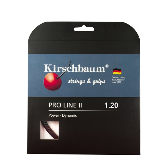 Kirschbaum Set Pro Line II Tennis String, 1.20mm/18-Gauge, Black