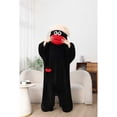 thumbnail image 6 of Silly Onesie Funny Monster Hooded Fleece Pajamas, Adult Soft Plush One-Piece Loungewear,  Halloween Cosplay Costume Christmas Birthday Party Pop Performance Outfits, 6 of 13