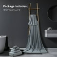 thumbnail image 5 of Jessy Home 2 Pack Ultra Soft Cozy Hand Towels 200 GSM Dark Gray Hand Towel Set, 5 of 9