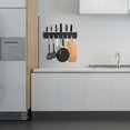 thumbnail image 1 of Kitchen rod without drilling, knife block without knives, aluminum kitchen rail | Kitchen rail with 7 hooks, kitchen utensil holder without drilling, 1 of 1