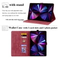 thumbnail image 3 of Allytechgroup Flip Case for Apple iPad (A16) 11th Gen 11" 2025/ iPad 10th Gen 10.9" 2022, Stylish Blossom PU Leather Auto Sleep Wake Protective Pencil Holder Shockproof Case for iPad 11/ iPad 10,Red, 3 of 8