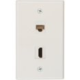 thumbnail image 2 of Buyer's Point HDMI and Cat6 Ethernet RJ45 Wall Plate [UL Listed], with Single Gang Low Voltage Mounting Bracket Device Pack of 100 with White Kit, 2 of 6