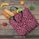 thumbnail image 5 of Easygdp Rose Leopard Print Bolsa Tote para Mujer, Bolso de Hombro para Trabajo, Playa, Viajes, Compras y Supermercado, 5 of 7