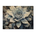 thumbnail image 3 of Designart "Minimal Collage of Blue and White Cacti I" Floral Print on Natural Pine Wood, 3 of 5
