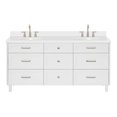 thumbnail image 5 of ARIEL Monroe 73 Inch Double Oval Sink Bathroom Vanity With Pure White Quartz Countertop 1.5 Inch Edge In White, 5 of 8