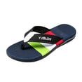 thumbnail image 4 of Rokment Men's Beach Athletic Flip Flops Indoor Outdoor Casual Comfortable Walking Slip on Thongs Summer Beach Barefoot Water Sandals for Swimming Pool Shower Bath Blue Size 7.5, 4 of 5