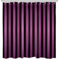 thumbnail image 4 of Halloween Black and Purple Striped Shower Curtain Modern Abstract Minimalist Art Vertical Stripe Shower Curtain for Bathroom Vintage Polyester Fabric Bath Curtain with 12 Hooks 72x72 Inch, 4 of 4