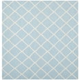thumbnail image 2 of Safavieh Dhurries Victor Geometric Area Rug, Light Blue/Ivory, 6' x 6' Square, 2 of 11
