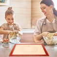 thumbnail image 4 of OULII Reusable Silicone Baking Mat Nonstick Kitchen Oven Mat Khaki Food Safe Baking Sheet, 4 of 5