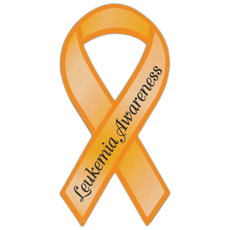 Ribbon Shaped Awareness Support Magnet - Leukemia - Cars, Trucks, SUVs, Refrigerators