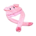 thumbnail image 1 of Gorro de cerdo con orejas levantadas, divertido peluche de dibujos animados para niños y adultos (rosa), 1 of 8
