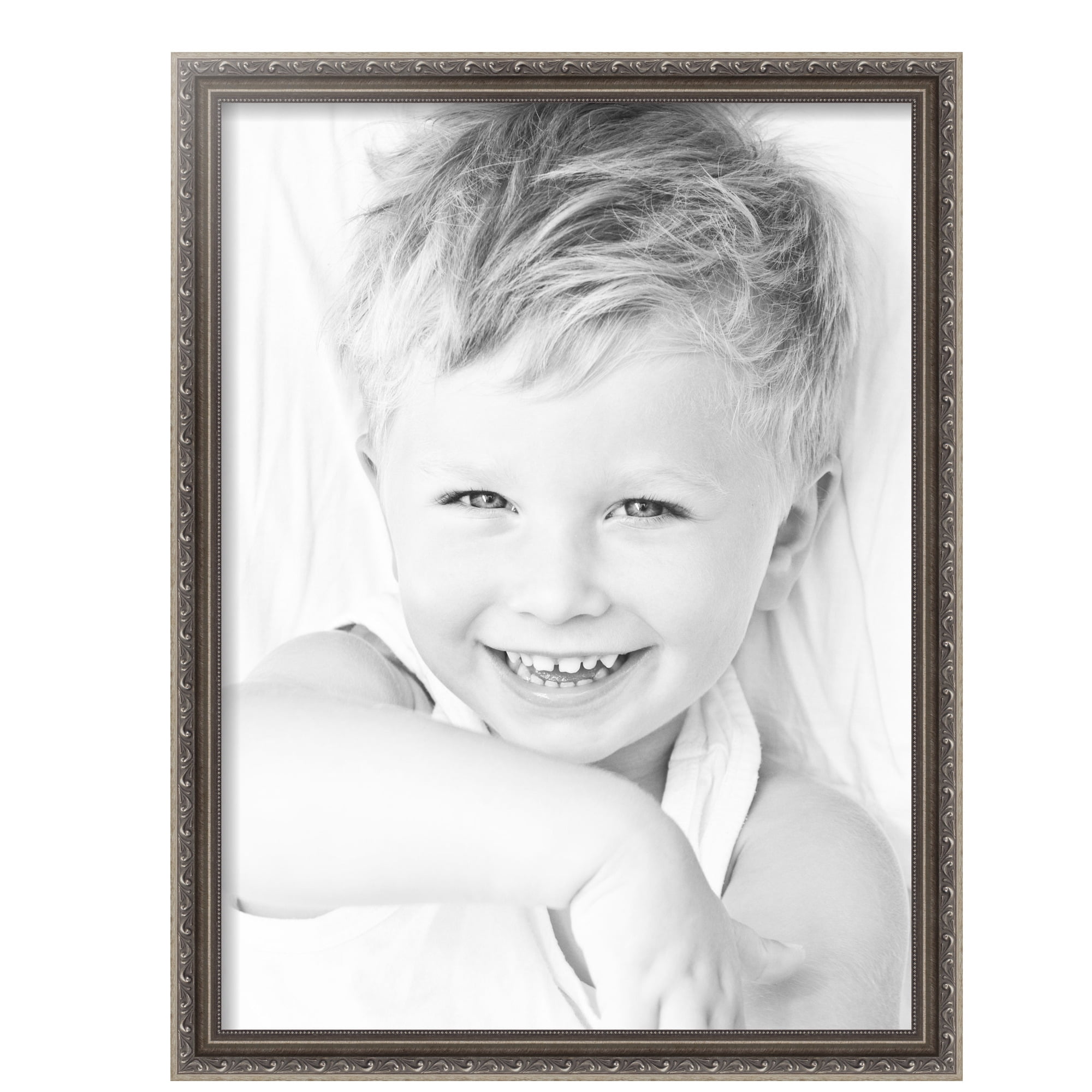 ArtToFrames 18" x 24" Antique Silver Picture Frame, 18x24 inch Silver Wood Poster Frame (WOM-4562), 4 Pack