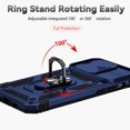 thumbnail image 3 of iPhone 14 Pro Case, iPhone 14 Pro Case with Camera Cover & Kickstand  Grade Shockproof Heavy Duty Protective Magnetic Phone Case for iPhone 14 Pro 6.1'' inch Blue, 3 of 17