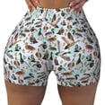 thumbnail image 2 of Salouo Mallard Ducks Wild Birds1 Print Women's Athletic Shorts,Booty Shorts Biker Shorts High Waisted Elastic Workout Shorts for Yoga Gym Running Sports-Large, 2 of 8