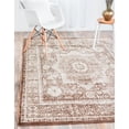 thumbnail image 6 of Unique Loom Imperial Rectangular Distressed Contemporary Area Rugs, Chocolate Brown, 6 of 6