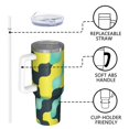 thumbnail image 4 of Camouflage 40oz Tumbler– Stainless Steel Insulated Tumbler with Handle and Straw, Large Capacity Travel Cup for Hot & Cold Drinks, 4 of 6