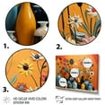 thumbnail image 3 of Designart "Expressions of Boho Pottery in Orange II" Geometric Framed Wall Art - Bohemian Blue Boho Pottery Entryway Framed Wall Art Print, 3 of 6