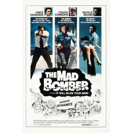 Poster Time The Mad Bomber Movie Poster 11inx17in Mini Poster Entertainment decor 11x17 poster Color Category: Multi, Unframed, Ages: Adults