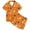 Orange, variant on Bjutir Cute Girls Pajamas Size 2-3 Years Animal Chicken Pattern Kids Boys Pattern Printed Short Sleeve Button Down Pajamas Shorts Set Outfits Black Toddler Sleepwear