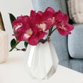 thumbnail image 4 of Orquídea Cymbidium Artificial, simulación de orquídea realista hidratante, orquídea Cymbidium falsa preservada para siempre para el día de la madre Púrpura, 4 of 8