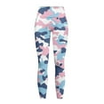 thumbnail image 5 of Renewold Camo Blue Pink Pockets Yoga Leggings for Women Athletic Yoga Pants High Waist Scrunch Butt Lifting Printed Leggings Ankle Pants Casual Leggings 4 Way Stretch, L, 5 of 8