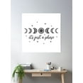 thumbnail image 2 of It'S Just A Phase, Moon Phases Poster Wall Art, Modern Wall Decor, 24x24 UNFRAMED, 2 of 3
