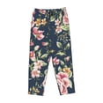 thumbnail image 6 of Uemuo Vintage Floral Pattern Women's Wide Leg Palazzo Lounge Pants with Pockets Light Weight Loose Comfy Casual Pajama Pants-, 6 of 9