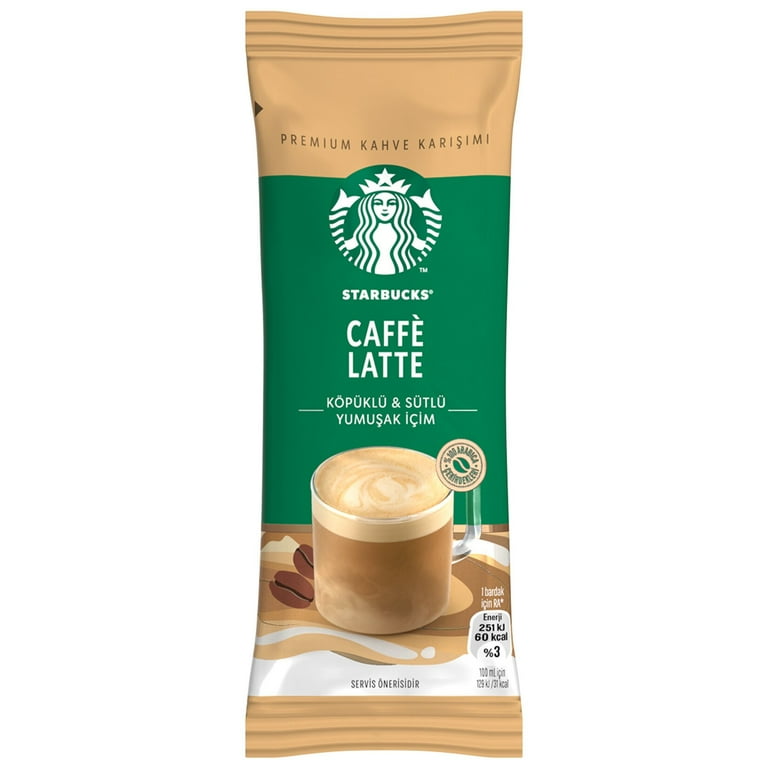 Starbucks Caffe Latte Premium Coffee Mix, 10 Packets, 100