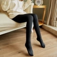 thumbnail image 3 of Women's Cable Stripe Opaque Tights, Warm Fleece Lined Tights with Control Top, 3 of 8