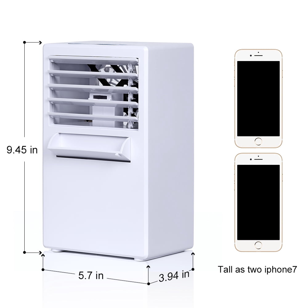 NEX 3-in-1 Portable Air Conditioner 2729 BTU, Personal Space Cooler, Humidifier, Purifier(NX-CA001WH), White