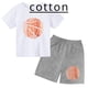 thumbnail image 2 of Conjunto de bebé nuevo estampado de moda con patrón de baloncesto verano niño cómodo transpirable casual deporte niño camiseta pantalones cortos conjunto de 2 piezas, 2 of 5